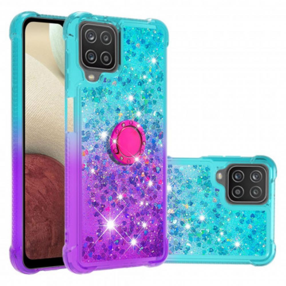 Kryt Na Samsung Galaxy A12 / M12 Podpěra Třpytivých Prstenů