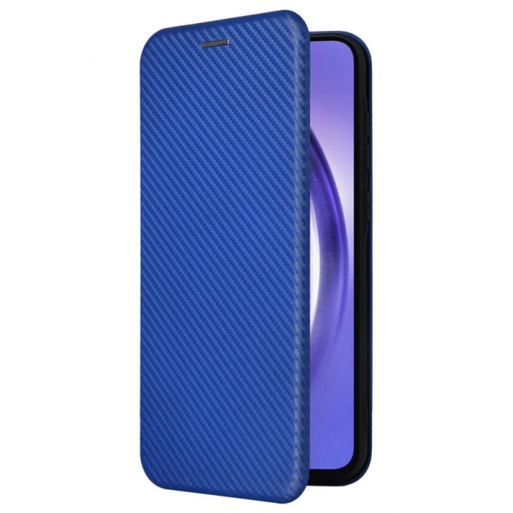 Kožené Pouzdro Folio Na Samsung Galaxy A55 5g Textura Uhlíkových Vláken