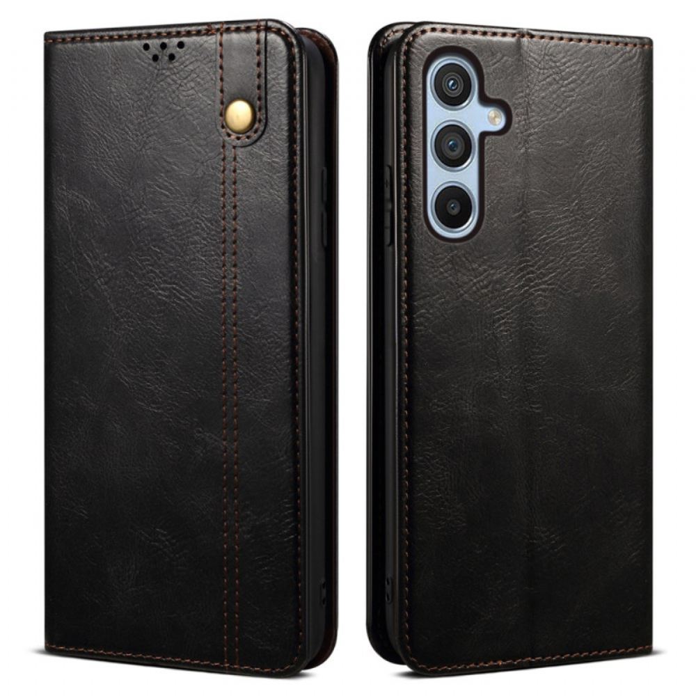 Kožené Pouzdro Folio Na Samsung Galaxy A55 5g Voskovaná Imitace Kůže