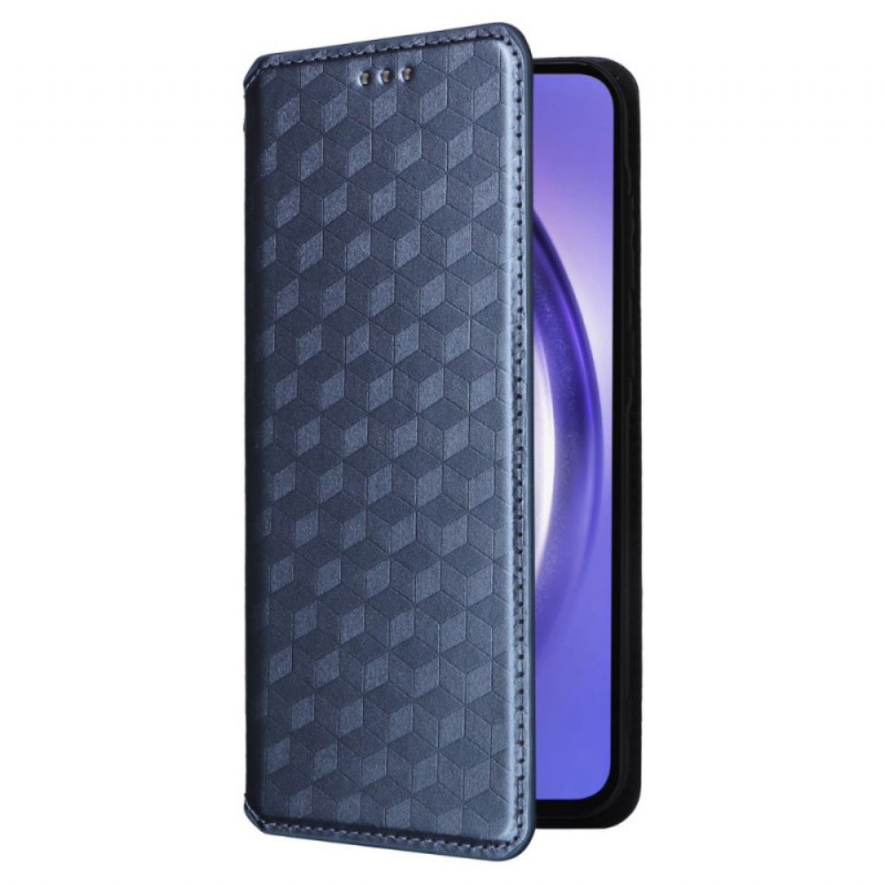 Kožené Pouzdro Folio Samsung Galaxy A55 5g 3d Diamanty