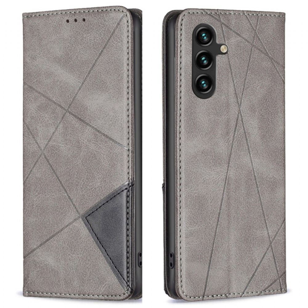 Kožené Pouzdro Folio Samsung Galaxy A55 5g Geometrie