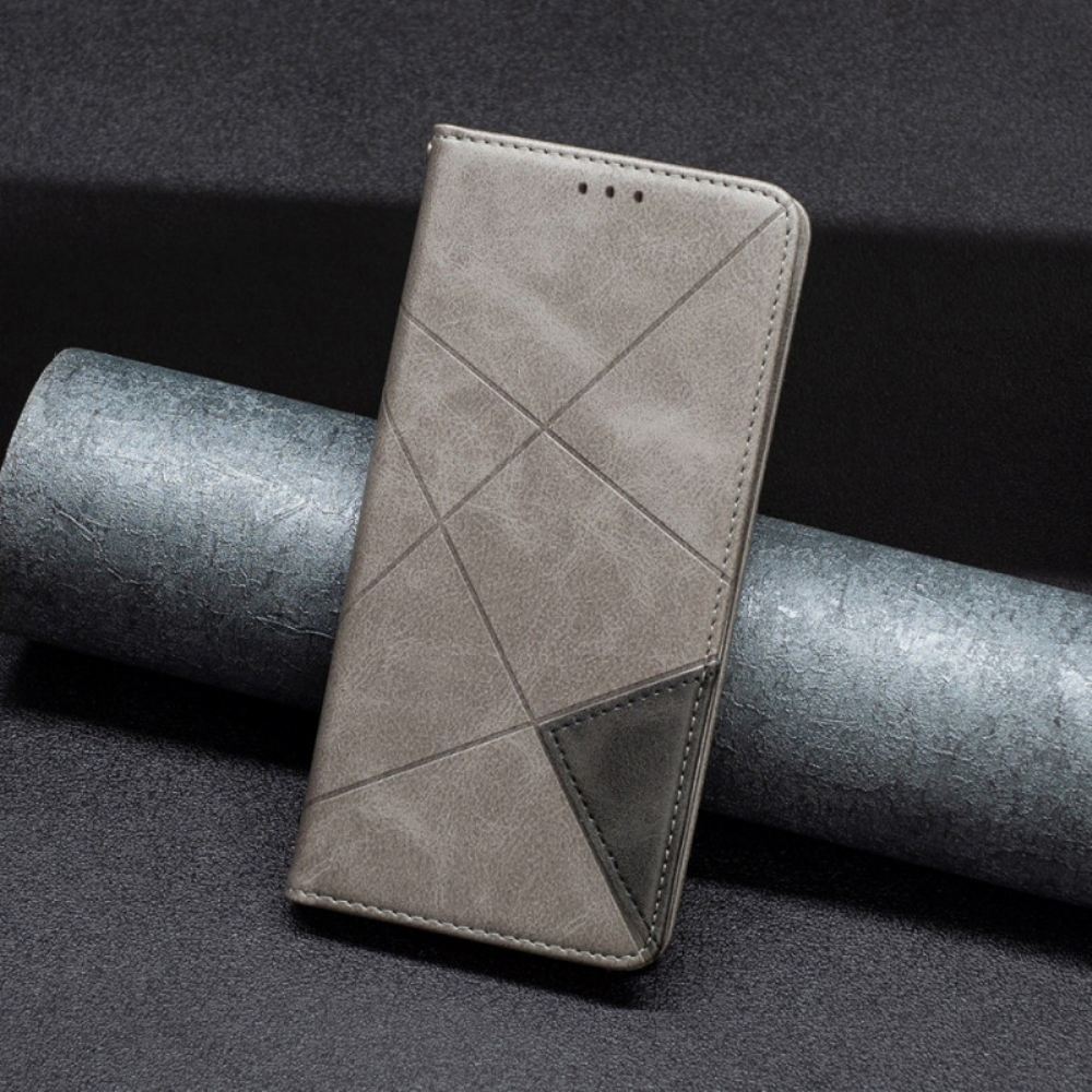 Kožené Pouzdro Folio Samsung Galaxy A55 5g Geometrie