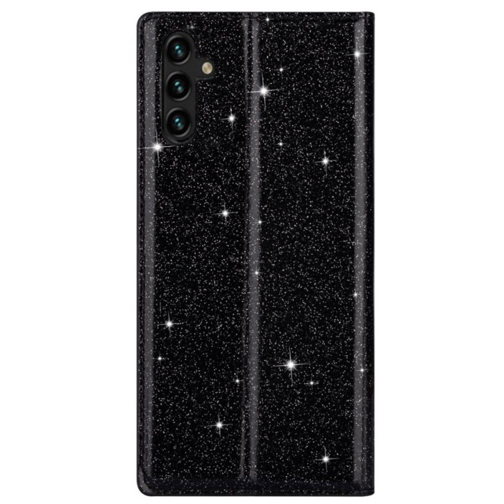 Kožené Pouzdro Folio Samsung Galaxy A55 5g Třpytky