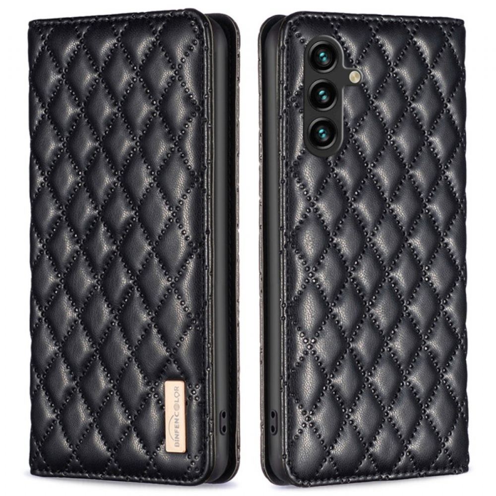 Kožené Pouzdro Samsung Galaxy A55 5g Kryty Na Mobil Prošívaná Binfen Color