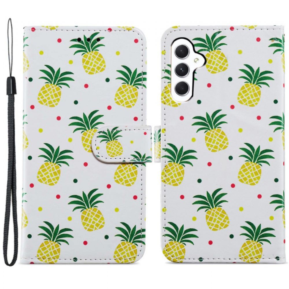 Kožený Kryt Na Samsung Galaxy A55 5g Ananas V Lnaière