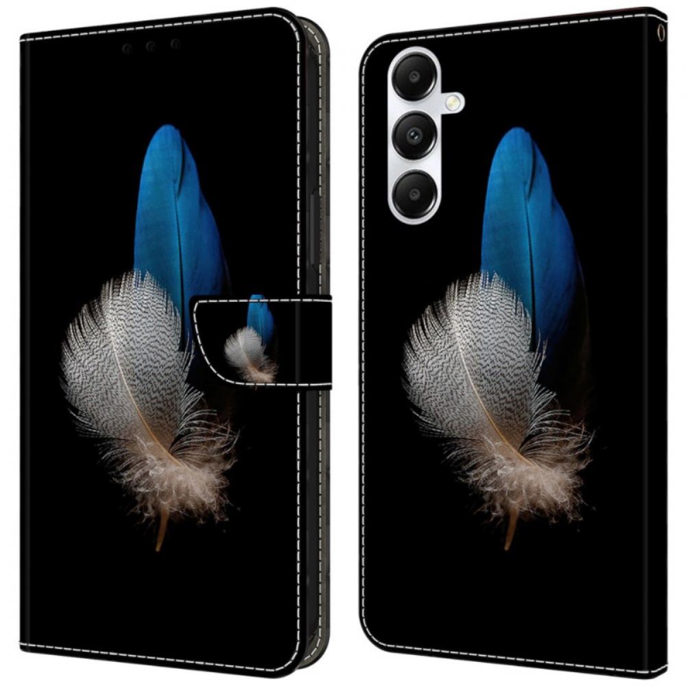 Kožený Kryt Samsung Galaxy A55 5g Dvě Pera
