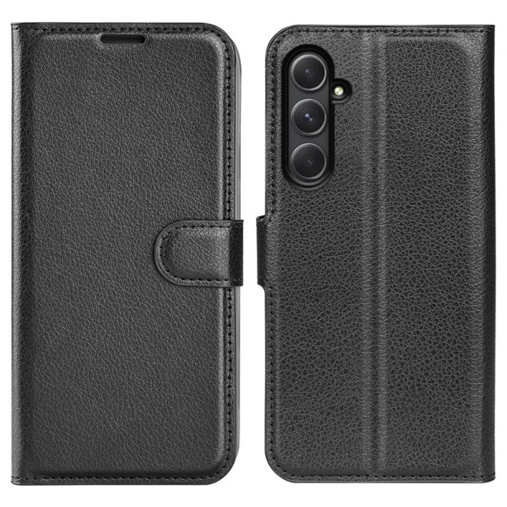 Kožený Kryt Samsung Galaxy A55 5g Klasická Umělá Kůže Litchi