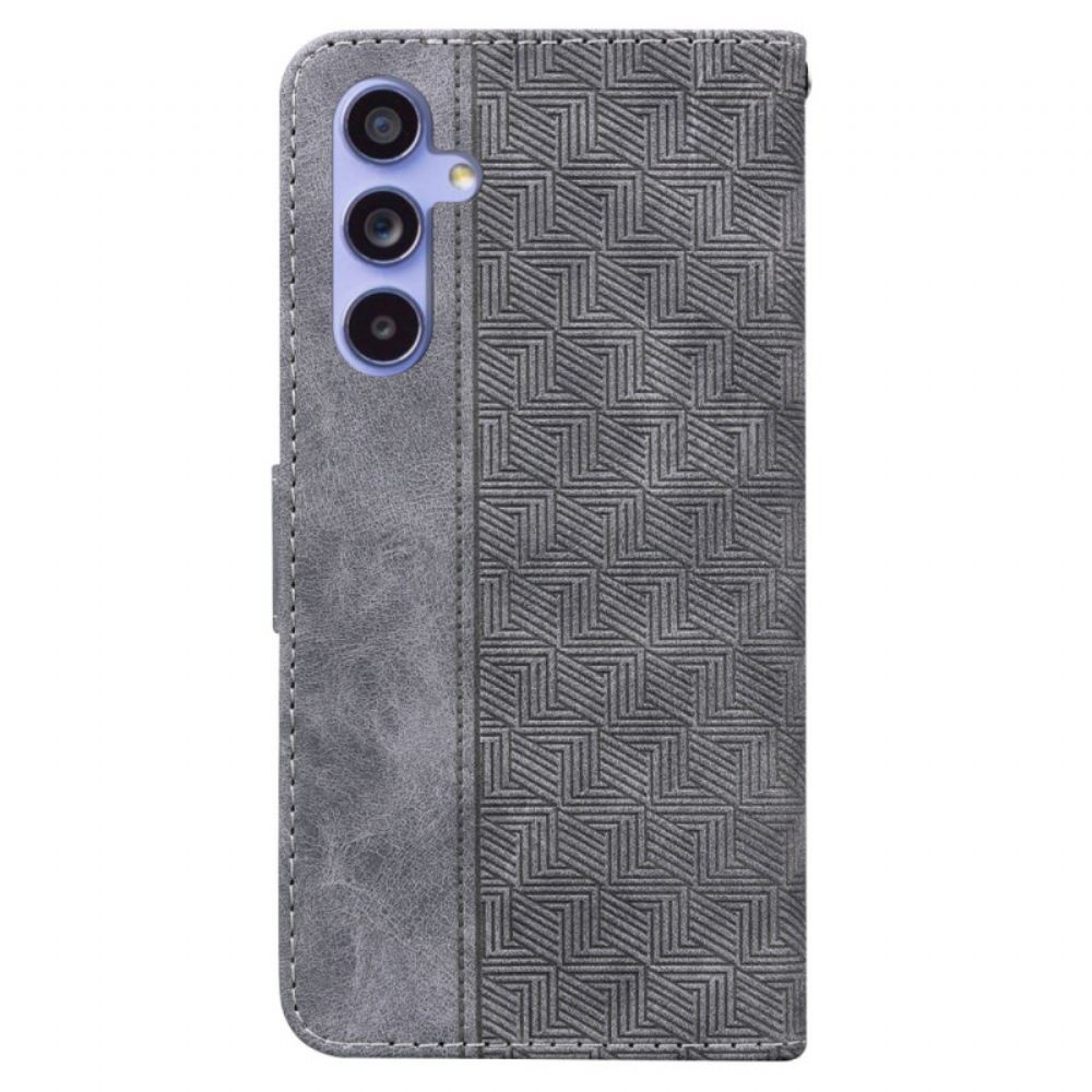 Kožený Kryt Samsung Galaxy A55 5g Vzor Tkaného Popruhu