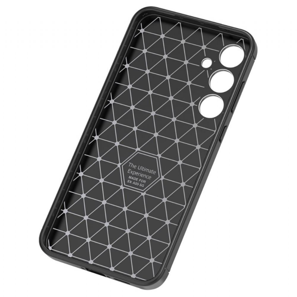 Kryt Na Samsung Galaxy A55 5g Flexibilní Uhlíkové Vlákno