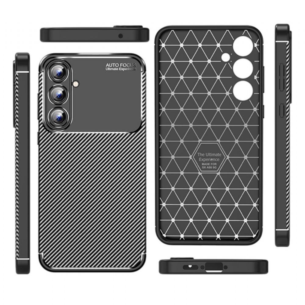 Kryt Na Samsung Galaxy A55 5g Flexibilní Uhlíkové Vlákno