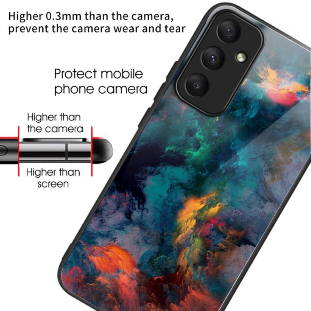 Kryt Na Samsung Galaxy A55 5g Tvrzené Sklo Barevné Mraky