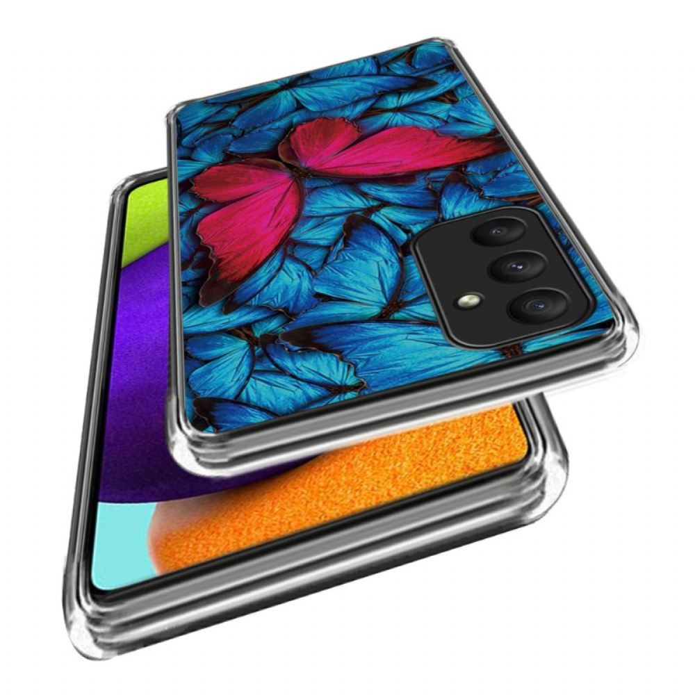 Kryt Na Samsung Galaxy A55 5g Červený Motýl