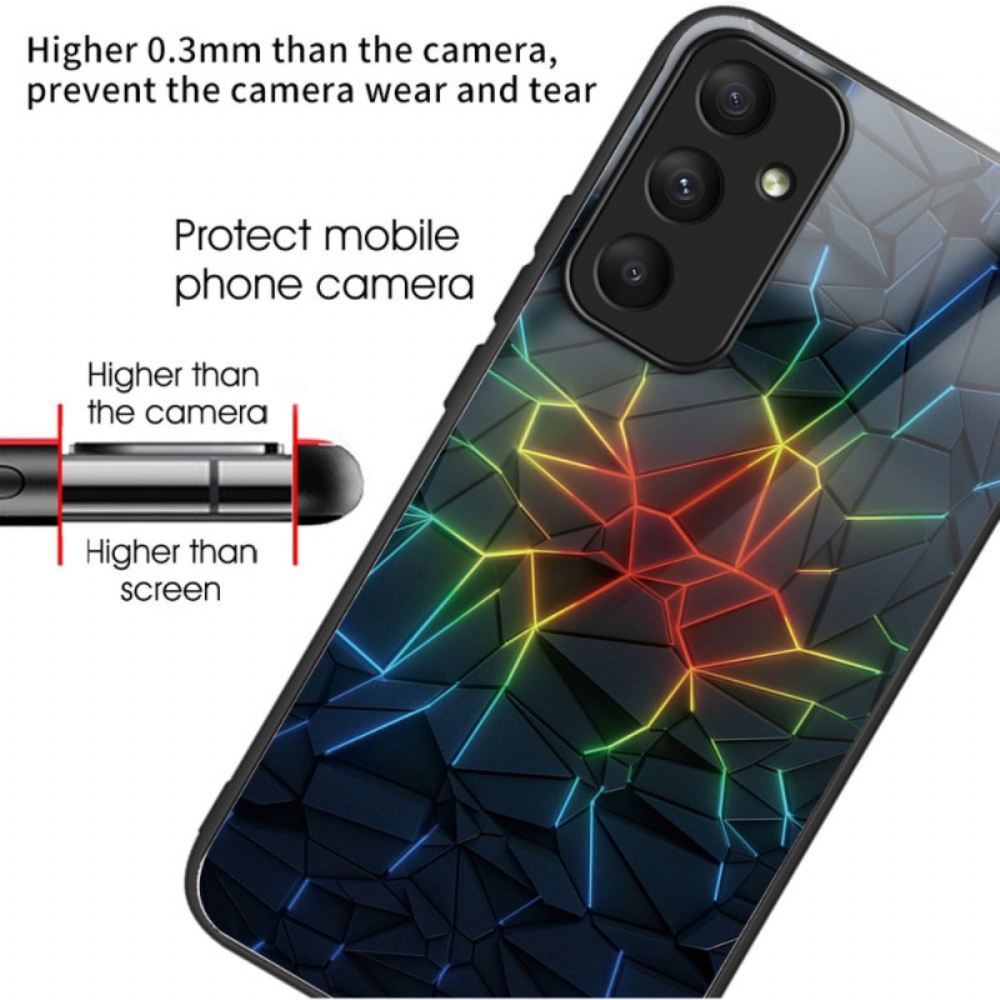 Kryt Samsung Galaxy A55 5g Geometrický Vzor Z Tvrzeného Skla
