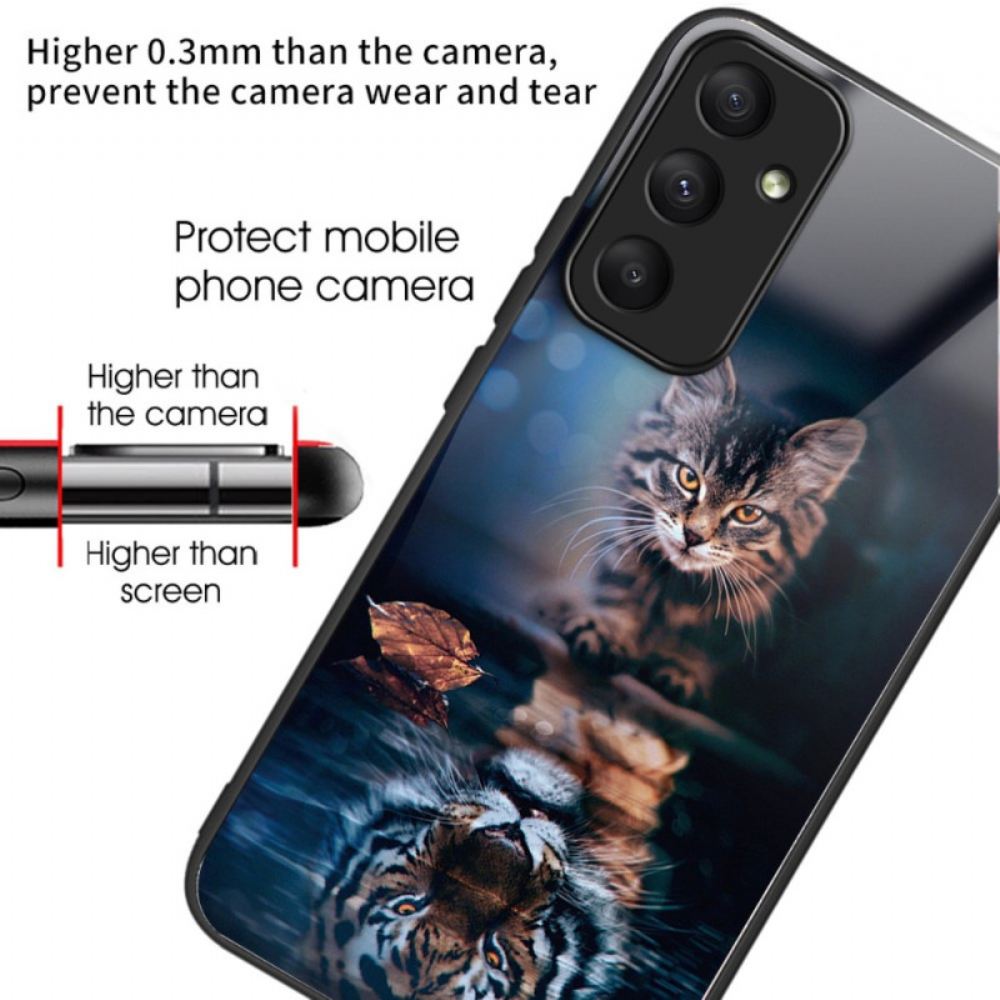 Kryt Samsung Galaxy A55 5g Kryty Na Mobil Tvrzené Sklo Pro Kočky A Tygry