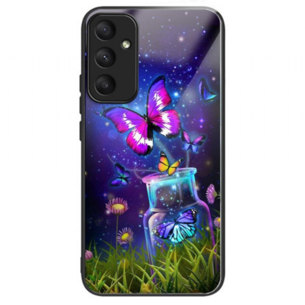Kryt Samsung Galaxy A55 5g Láhev A Motýl Z Tvrzeného Skla