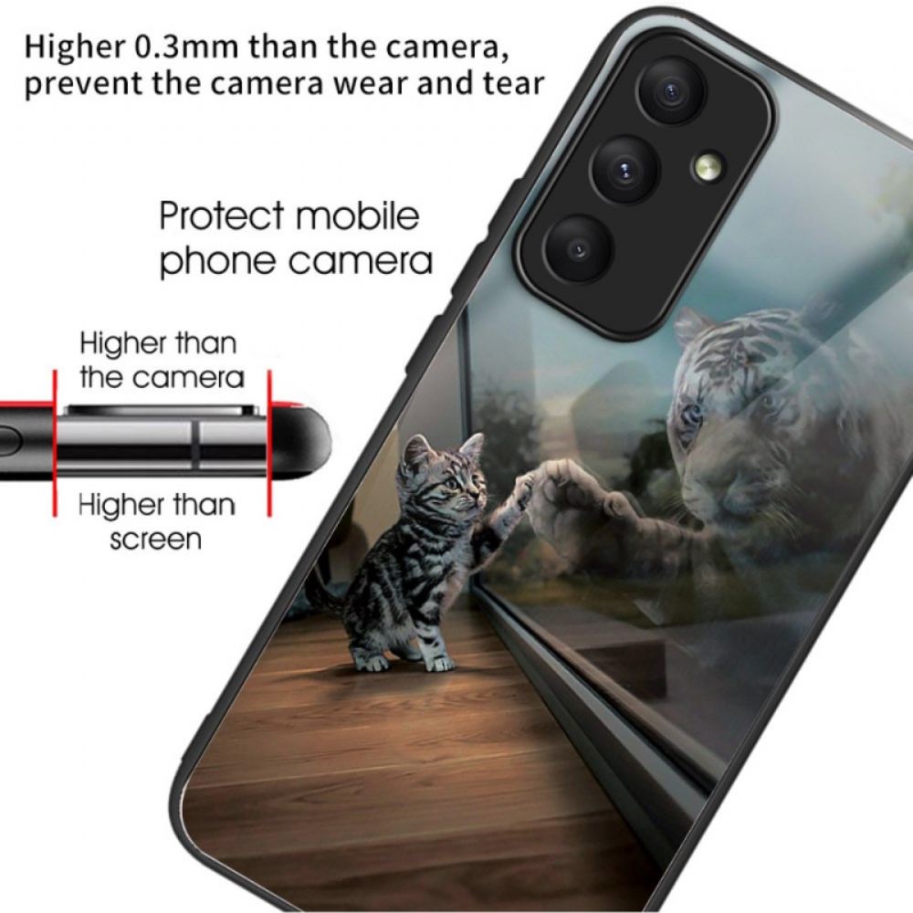 Kryt Samsung Galaxy A55 5g Tvrzené Sklo Cat Mirror