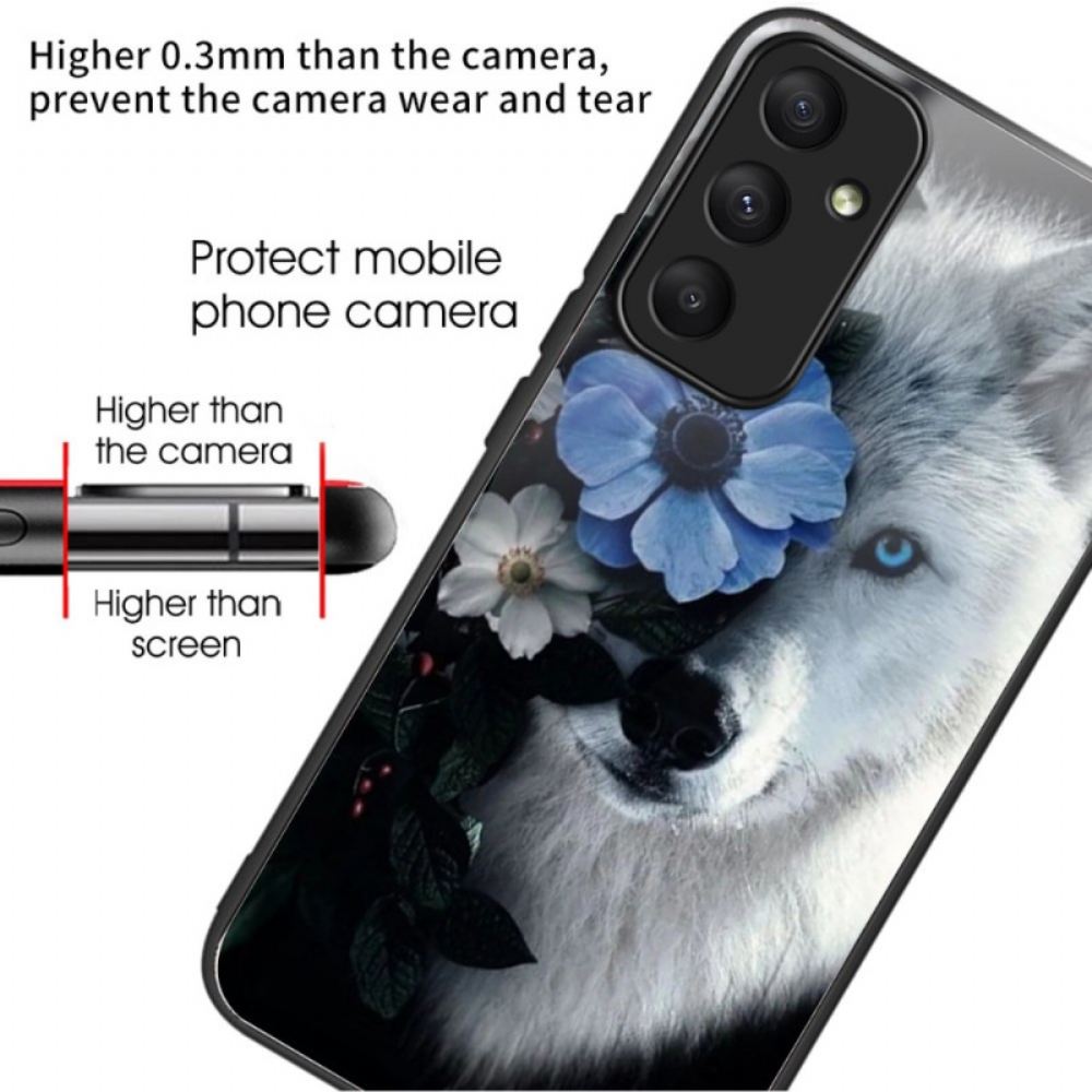 Kryt Samsung Galaxy A55 5g Tvrzené Sklo Wolf Floral