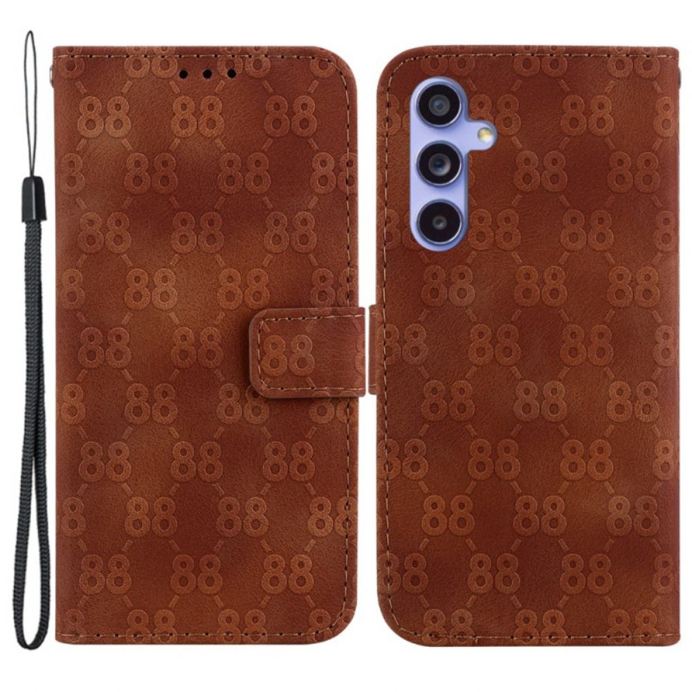 Peněženková Pouzdra Samsung Galaxy A55 5g Kryty Na Mobil Design 88 S Popruhem
