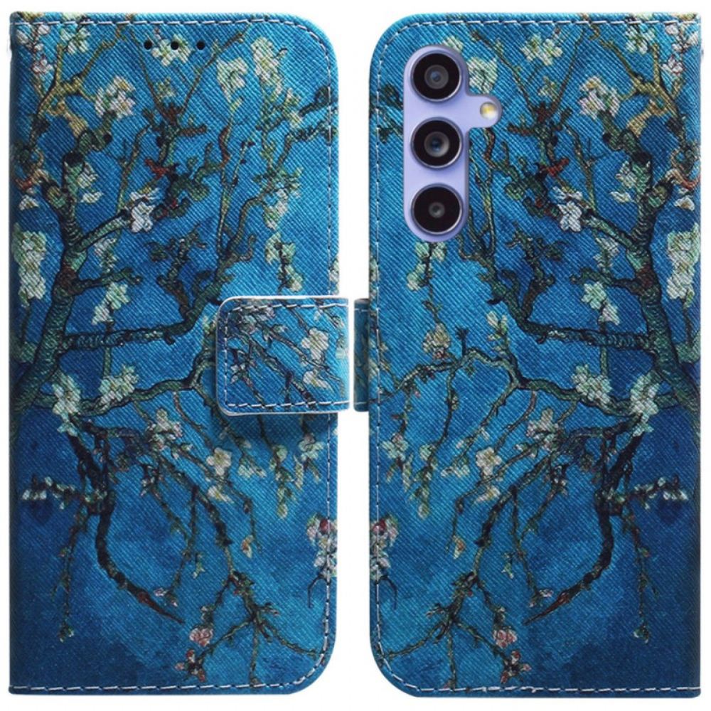 Peněženková Pouzdra Samsung Galaxy A55 5g Kryty Na Mobil Květy Meruněk