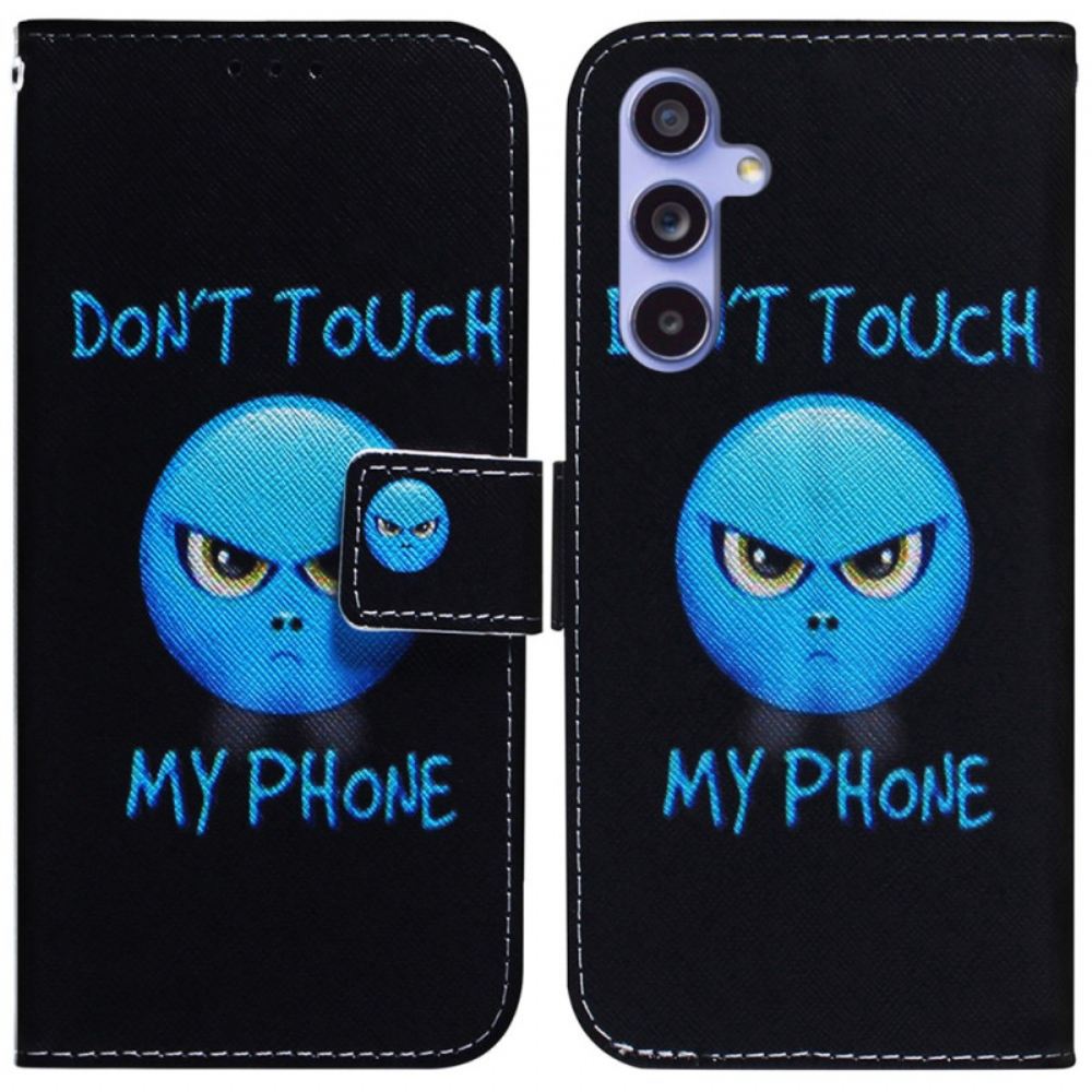 Peněženková Pouzdra Samsung Galaxy A55 5g Telefon Emoji Nedotýkejte Se Mého Telefonu