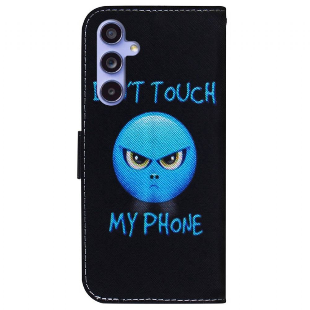 Peněženková Pouzdra Samsung Galaxy A55 5g Telefon Emoji Nedotýkejte Se Mého Telefonu