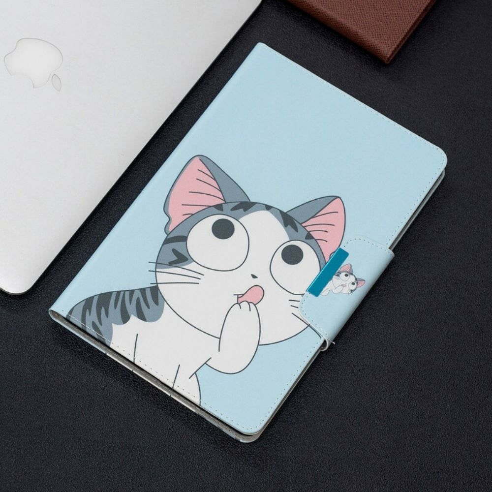 Flipové Pouzdro Na Samsung Galaxy Tab A 10.1 (2019) Design Spony Pro Kočky