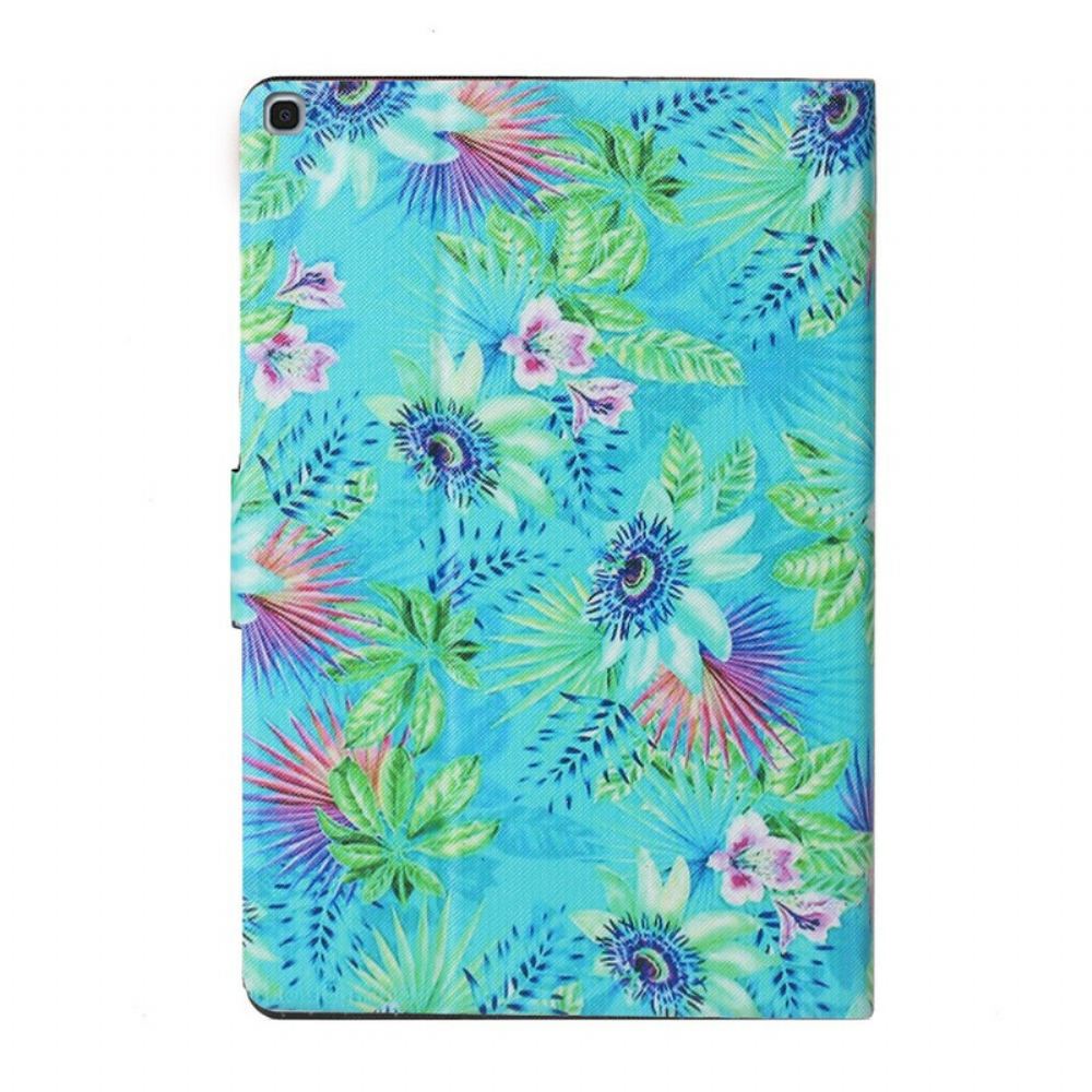 Flipové Pouzdro Na Samsung Galaxy Tab A 10.1 (2019) Květiny A Listy
