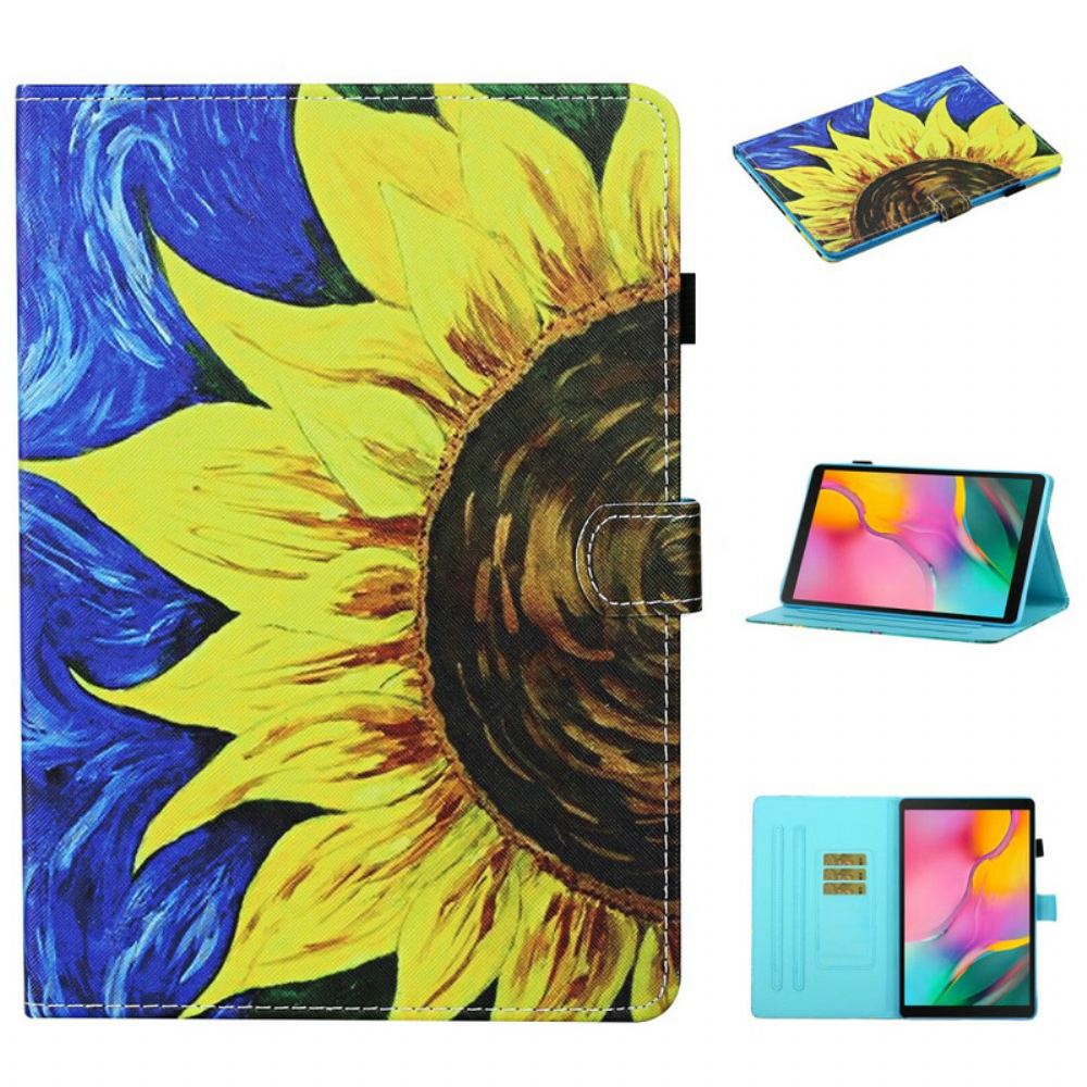 Flipové Pouzdro Na Samsung Galaxy Tab A 10.1 (2019) Malovaná Slunečnice