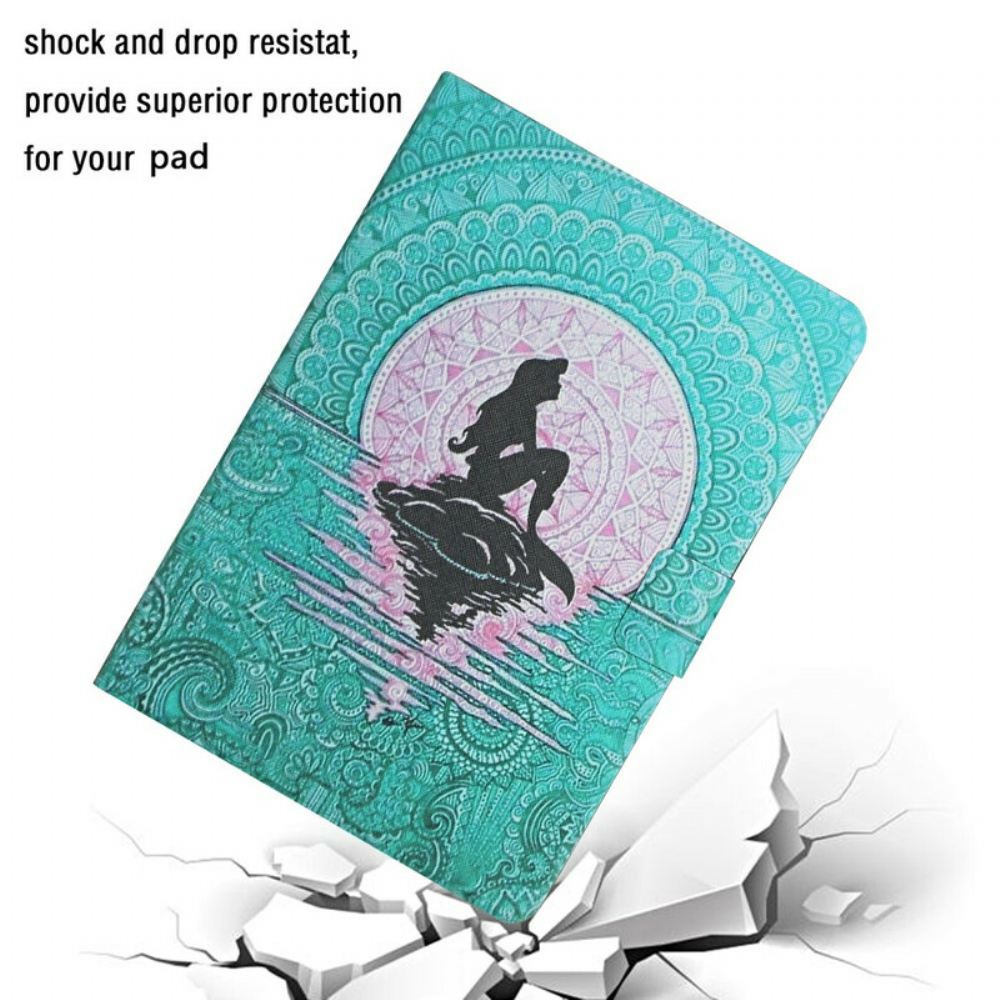 Flipové Pouzdro Na Samsung Galaxy Tab A 10.1 (2019) Mandala Mořské Panny