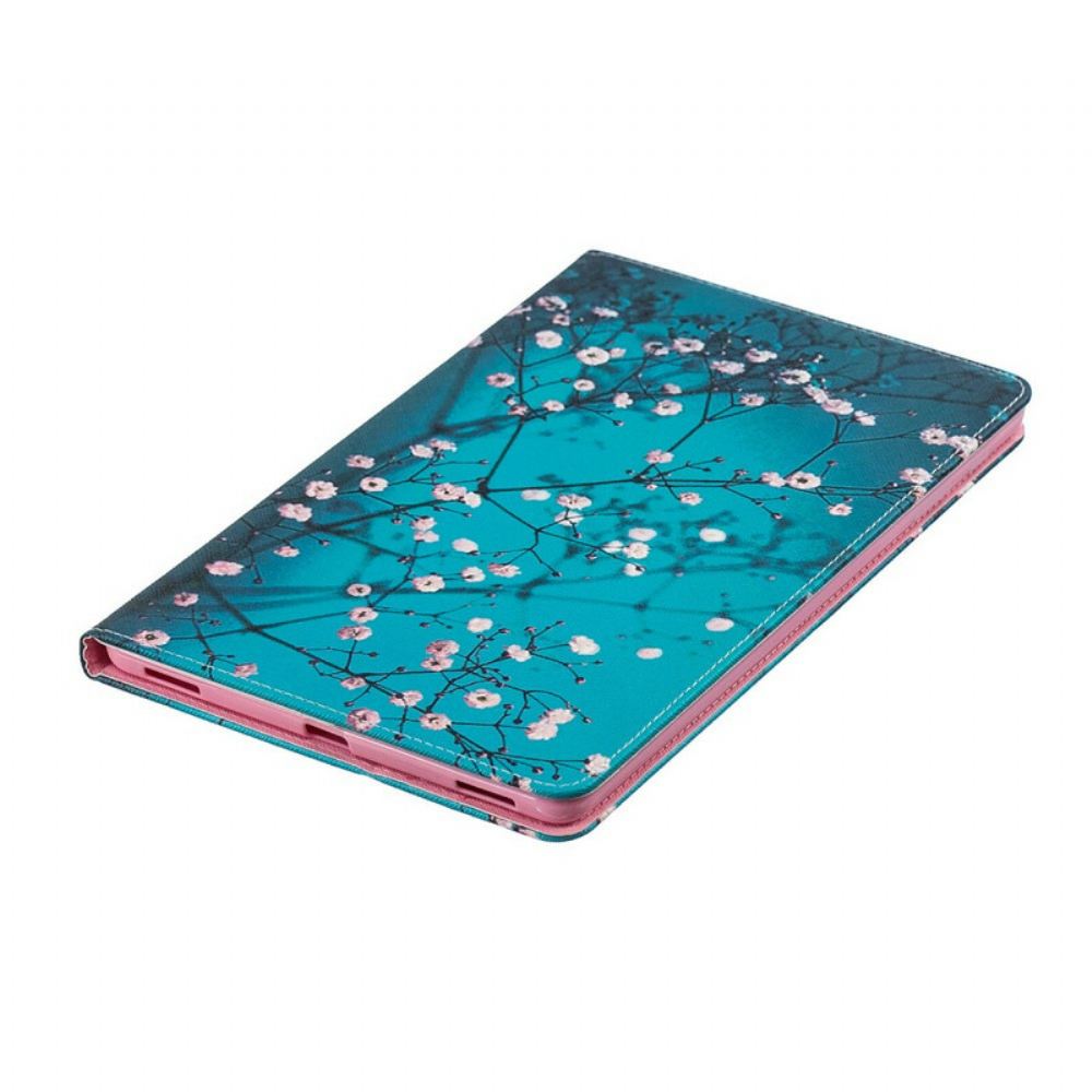 Kožené Pouzdro Folio Na Samsung Galaxy Tab A 10.1 (2019) Kvetoucí Strom