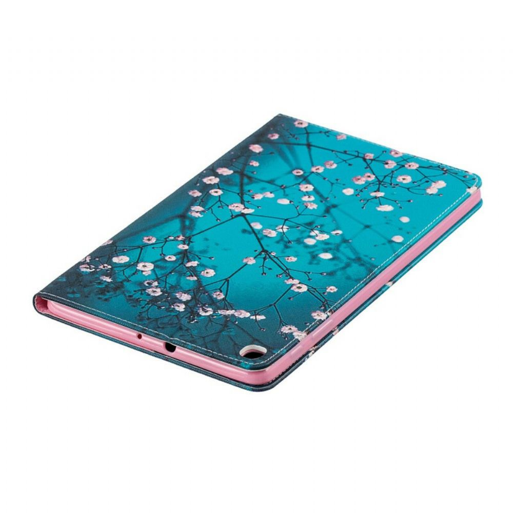 Kožené Pouzdro Folio Na Samsung Galaxy Tab A 10.1 (2019) Kvetoucí Strom