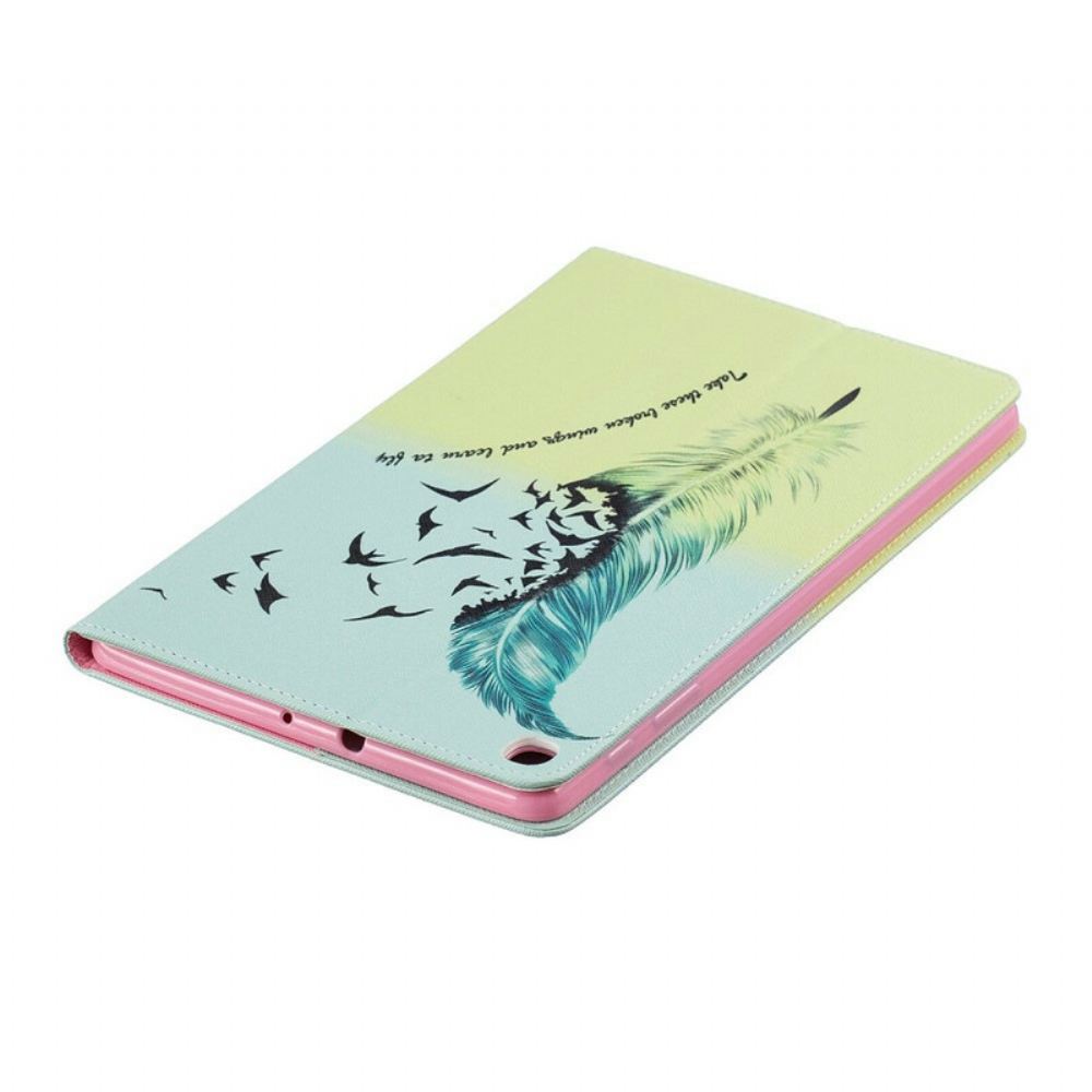 Pouzdra Na Samsung Galaxy Tab A 10.1 (2019) Naučte Se Létat S Peřím