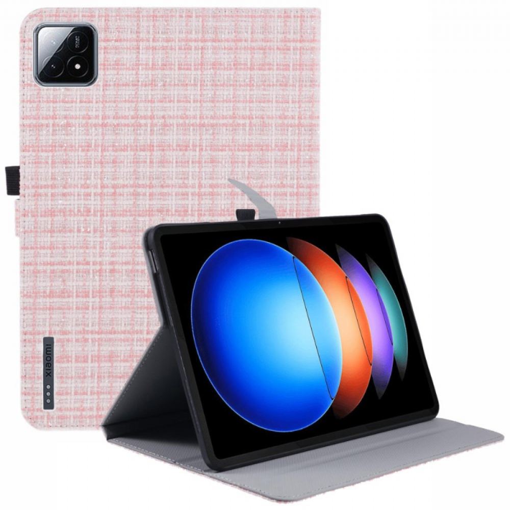 Pouzdra Xiaomi Pad 6s Pro Kryty Na Mobil Tkaný Vzor