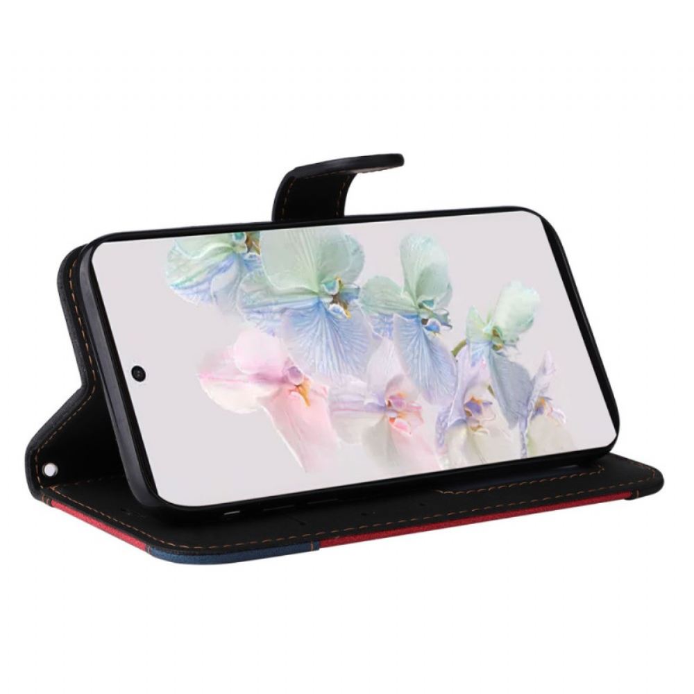 Flipové Pouzdro Na Google Pixel 7 Na Lana Tricolor Strappy