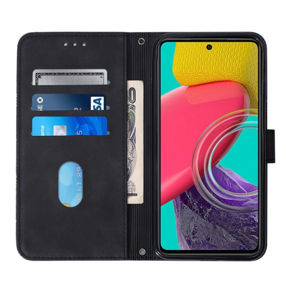 Kožené Pouzdro Na Samsung Galaxy M33 5G Na Lana Strappy Trojúhelníky