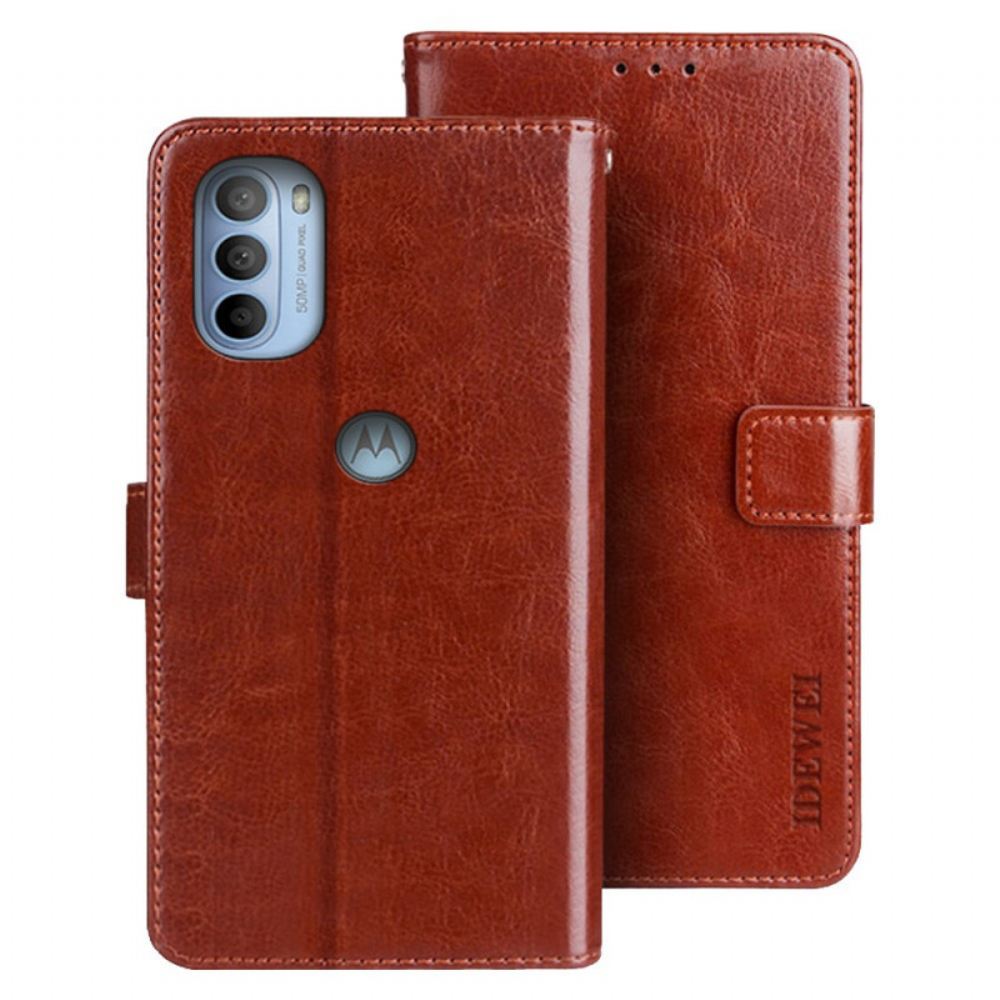 Flipové Pouzdro Na Moto G31 / Moto G41 Imitace Kůže Idewei