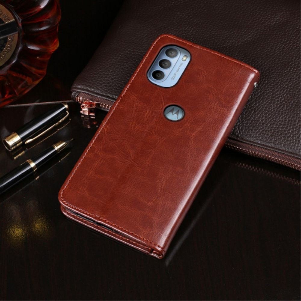 Flipové Pouzdro Na Moto G31 / Moto G41 Imitace Kůže Idewei