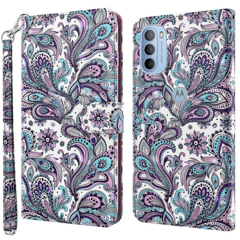 Flipové Pouzdro Na Moto G31 / Moto G41 Paisleyův Vzor