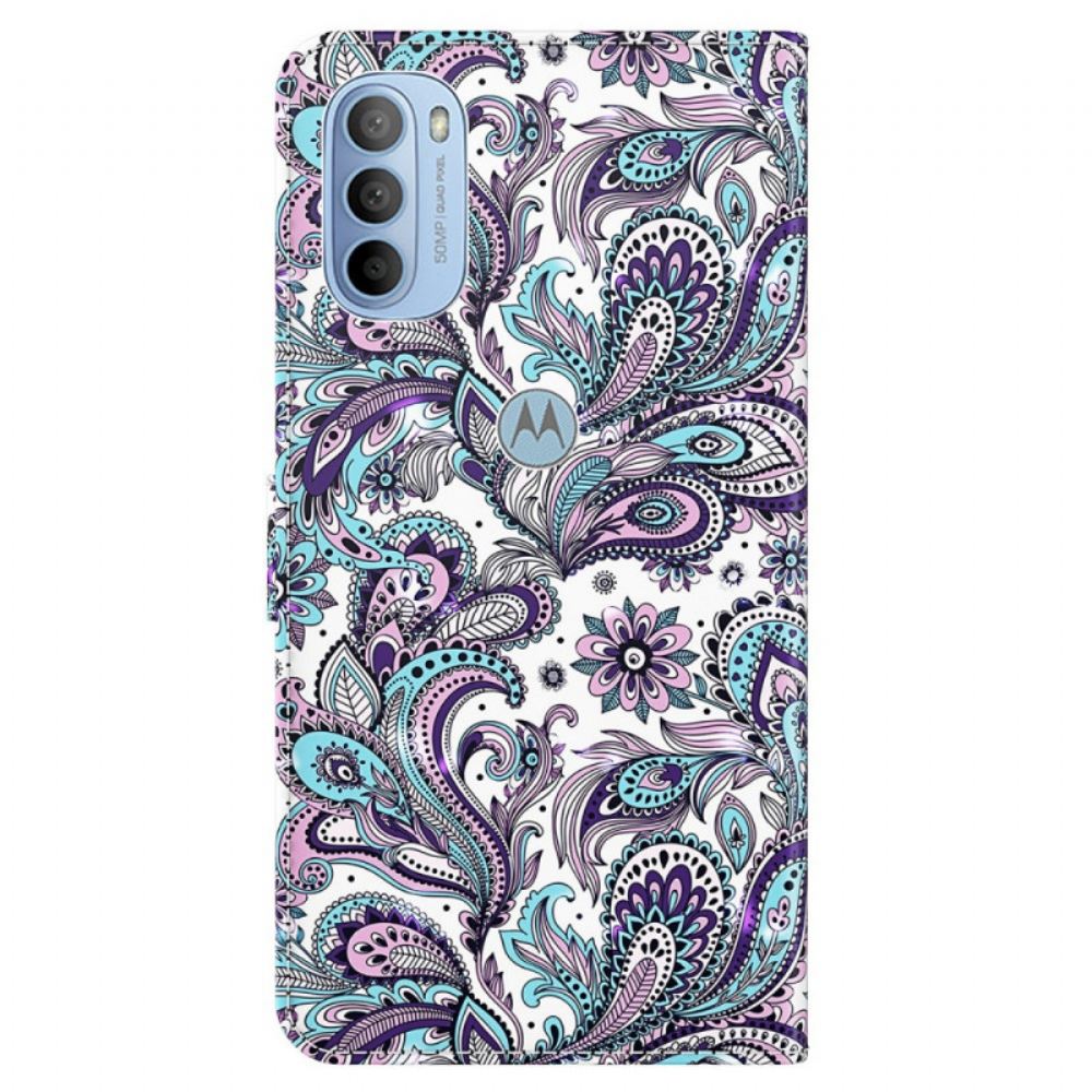 Flipové Pouzdro Na Moto G31 / Moto G41 Paisleyův Vzor