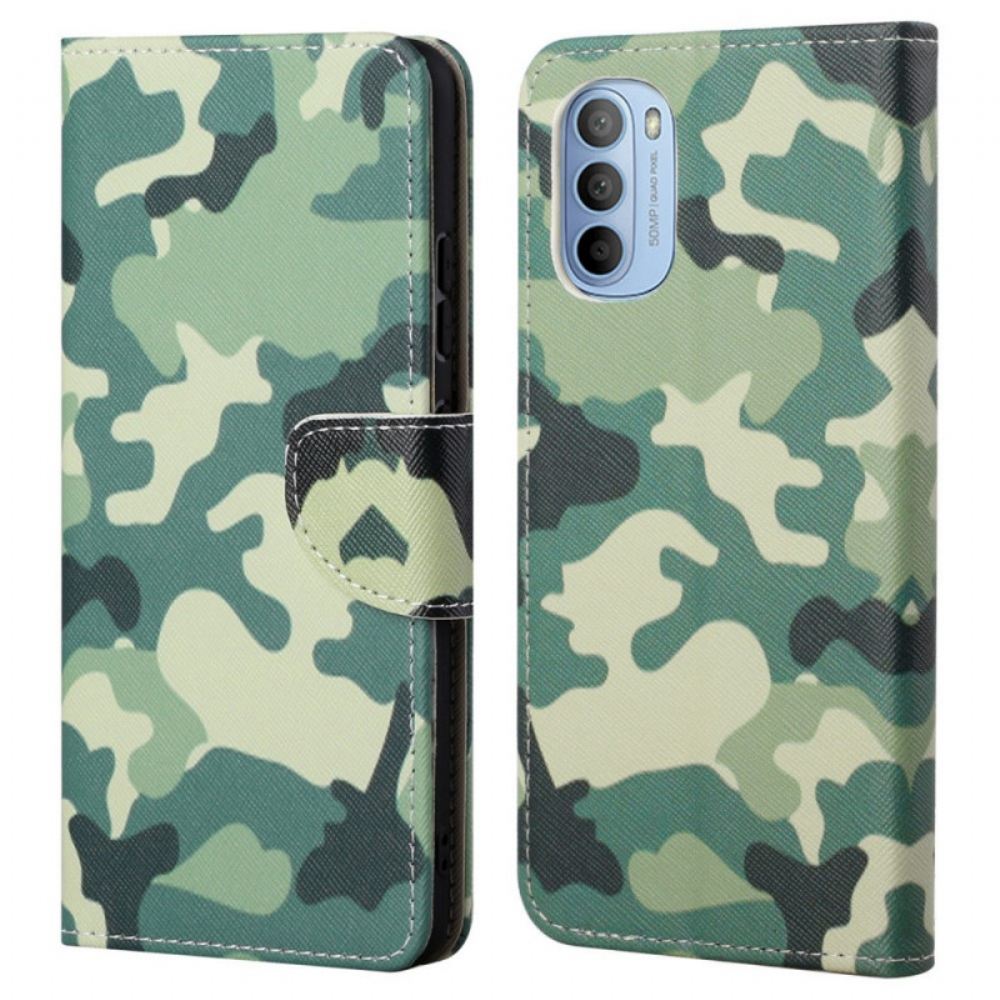 Flipové Pouzdro Na Moto G31 / Moto G41 Vojenská Kamufláž