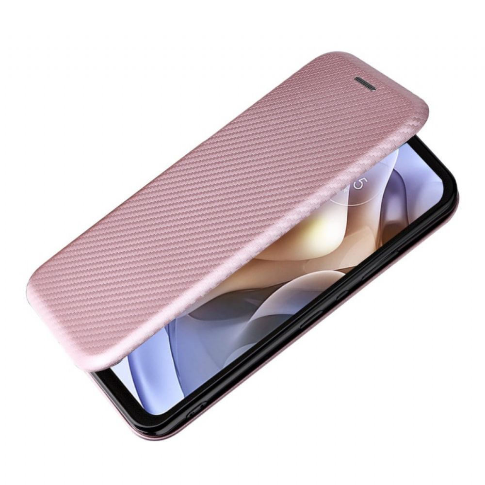Kryty Na Mobil Na Moto G31 / Moto G41 Flipové Pouzdro Silikonový Uhlík