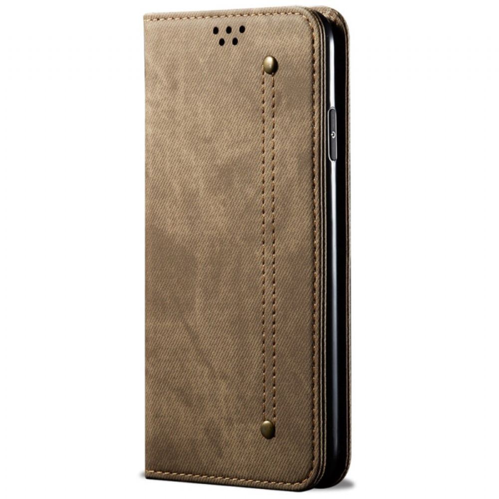 Kožené Pouzdro Folio Xiaomi Redmi Note 13 5g Jeanns Látka
