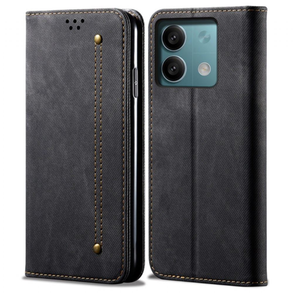Kožené Pouzdro Folio Xiaomi Redmi Note 13 5g Jeanns Látka