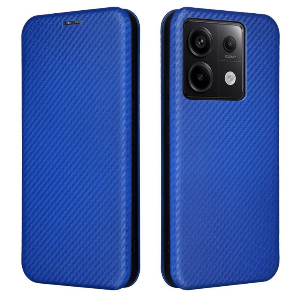 Kožené Pouzdro Folio Xiaomi Redmi Note 13 5g Uhlíkové Vlákno