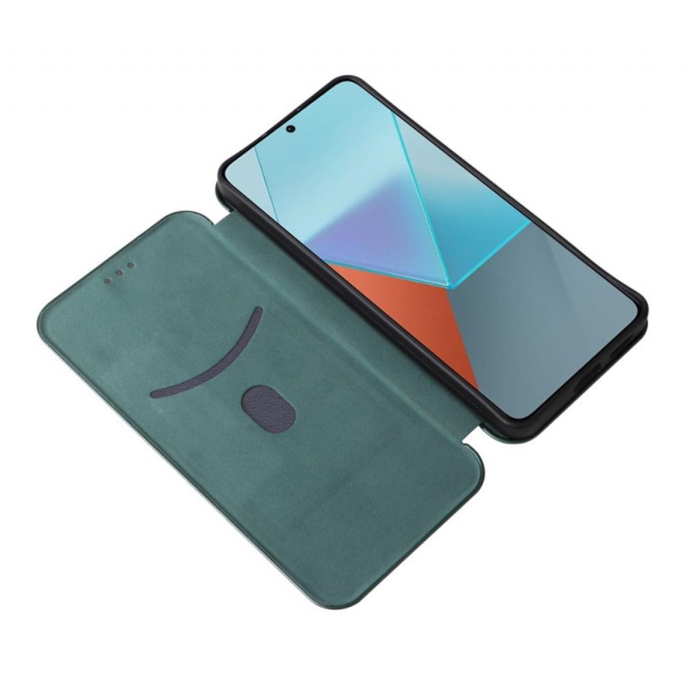 Kožené Pouzdro Folio Xiaomi Redmi Note 13 5g Uhlíkové Vlákno