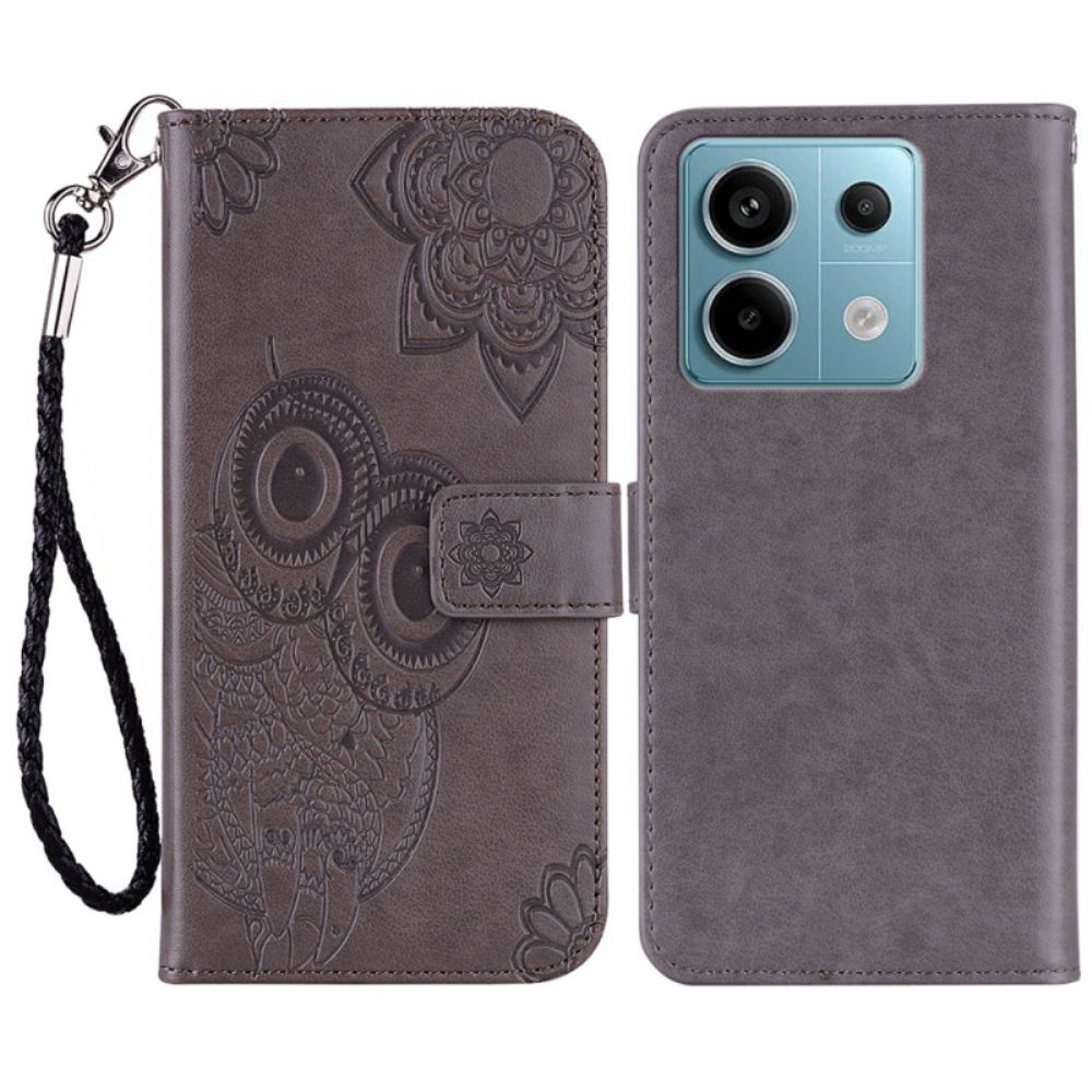 Kožený Kryt Na Xiaomi Redmi Note 13 5g Vzor Sovy