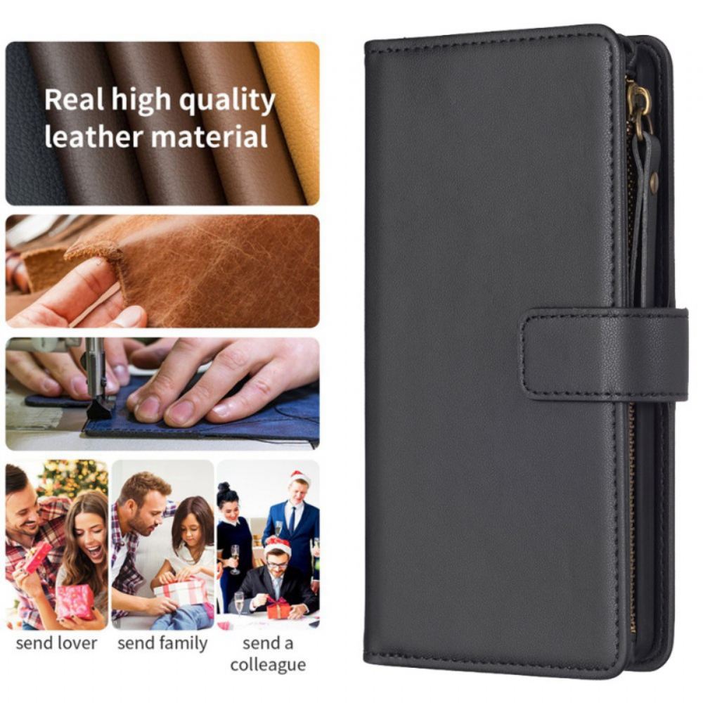 Kožený Kryt Xiaomi Redmi Note 13 5g Kabelka Z Umělé Kůže S Popruhem