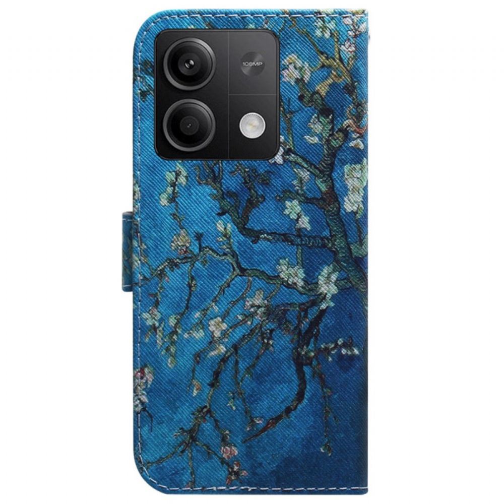 Kožený Kryt Xiaomi Redmi Note 13 5g Květy Meruněk