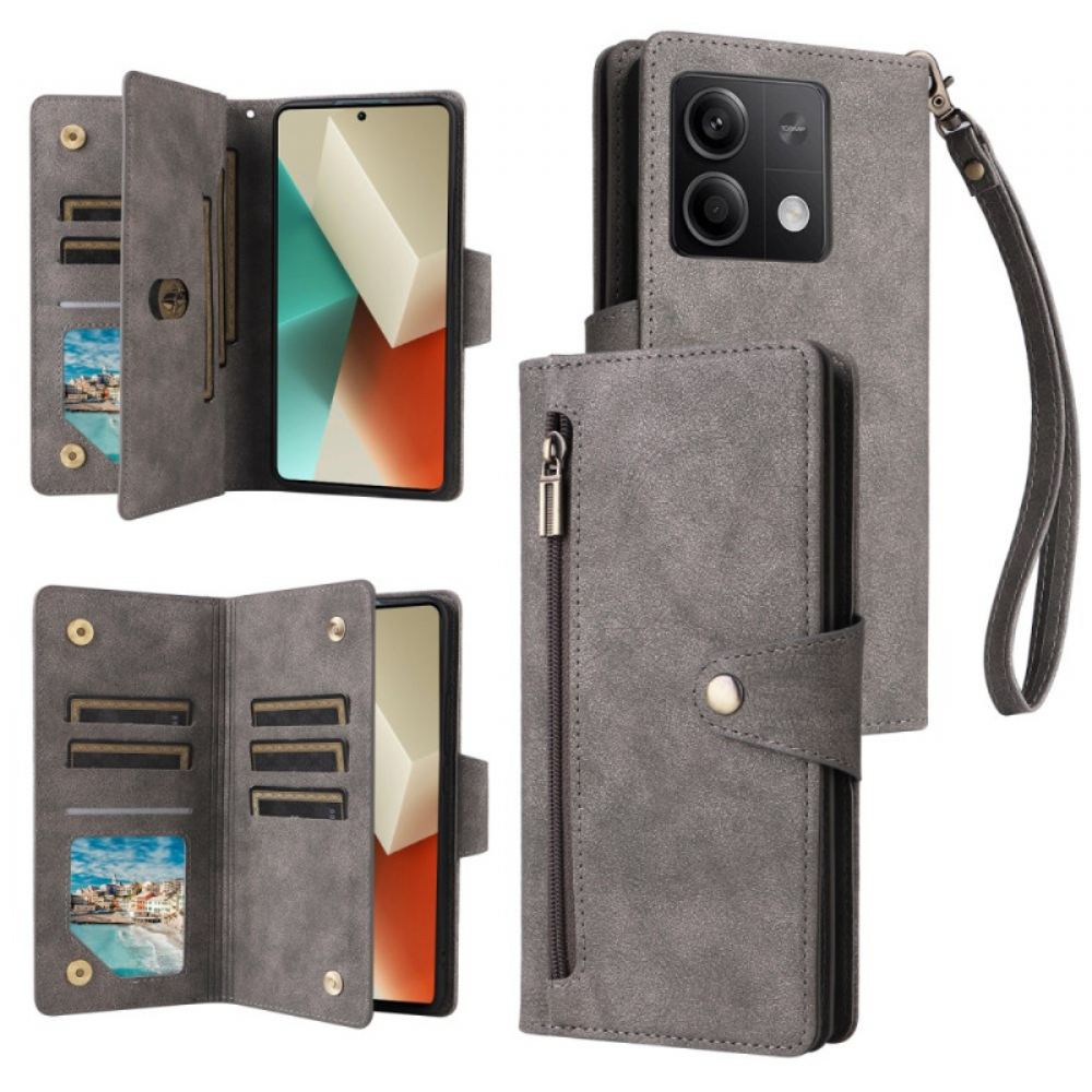 Kožený Kryt Xiaomi Redmi Note 13 5g Multifunkční