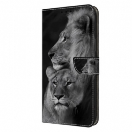 Kožený Kryt Xiaomi Redmi Note 13 5g Pár Lvů